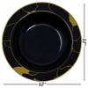 DecorLine Sophisticated Marble Collection Black & Gold Soup Bowls Set - 12" (Pack of 10) - Durable & Stunning - Perfect for Party Hosting & Memorable Dinners view 3