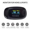 CONTEC CMS50NA Pulse Oximeter Fingertip Blood Oxygen Saturation Monitor SpO2 and PR Value Waveform Blood Oxygen Neck/Wrist Corda, Black view 2
