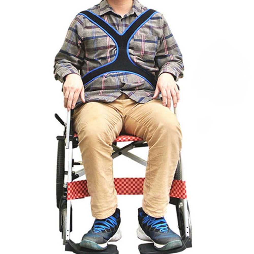 Healifty Seat Adjustable Breathable Chest Cross Positioning Anti-Slip Restraint Systems for Patients Elderly Cares