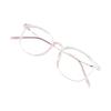 VisionGlobal Blue Light Blocking Glasses for Women/Men, Anti Eyestrain, Computer Reading Glasses, Stylish Oval Frame, Anti Glare (Clear Pink, +4.25 Magnification) view 1