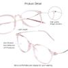 VisionGlobal Blue Light Blocking Glasses for Women/Men, Anti Eyestrain, Computer Reading Glasses, Stylish Oval Frame, Anti Glare (Clear Pink, +4.25 Magnification) view 2