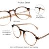 VisionGlobal Blue Light Blocking Glasses for Women/Men, Anti Eyestrain, Computer Reading Glasses, Stylish Square Frame, Anti Glare (Brown, +1.50 Magnification) view 2