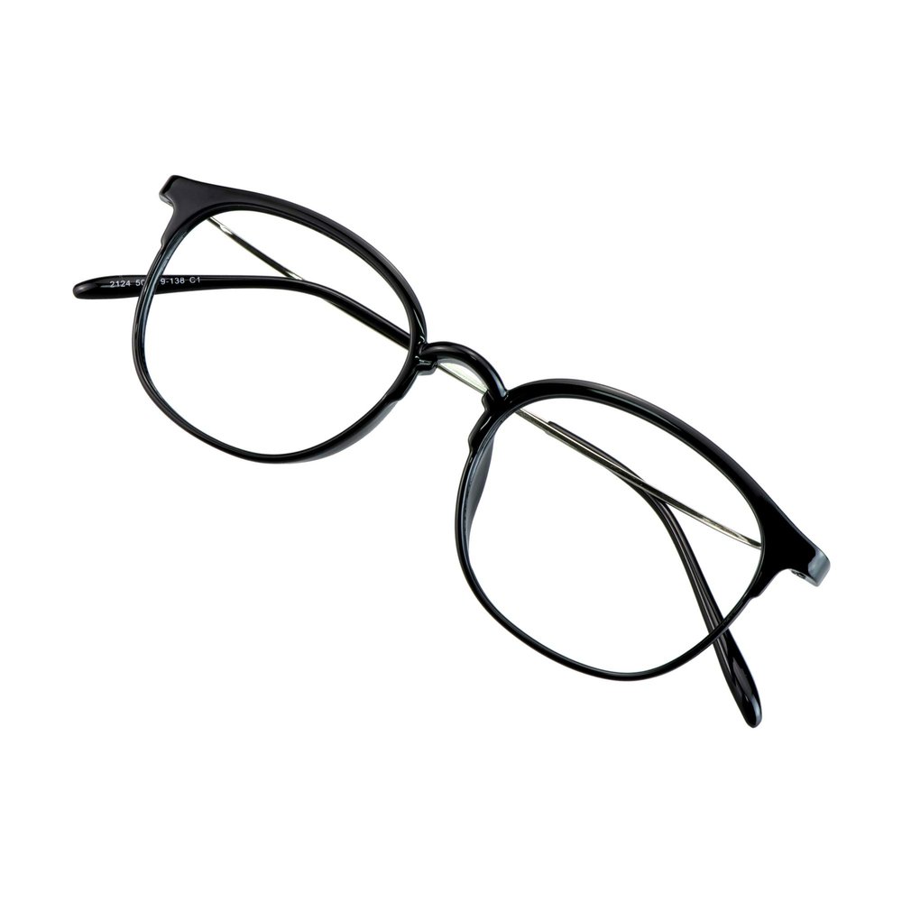 VisionGlobal Blue Light Blocking Glasses for Women/Men, Anti Eyestrain, Computer Reading Glasses, Stylish Oval Frame, Anti Glare (Black, +3.75 Magnification)