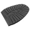Gerioie Shoe Replacement Rubber Out Sole, Durable Rubber Shoes Rubber Half Sole and Heels, Soft Wearable for Leather Shoes Sports Shoes(Black Forefoot) view 2