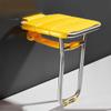 RTY-BY Yellow Shower Stool Wall-Mount Fold-up Seat | Folding Bath Stool for Showering | Bathroom Chairs with Legs for Elderly Disabled Disability, Stainless Steel Frame view 3