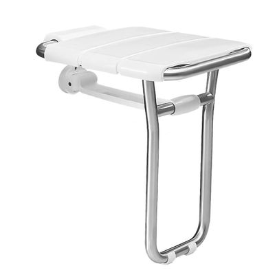 RTY-BY Modern Design Shower Chair Wall Mounted - White Folding Bathroom Stools and Seats with Legs - Bath Bench for Bathing/Showering, Elderly, Disabled, Support 250KG