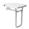 RTY-BY Modern Design Shower Chair Wall Mounted - White Folding Bathroom Stools and Seats with Legs - Bath Bench for Bathing/Showering, Elderly, Disabled, Support 250KG view 1