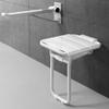 RTY-BY White Shower Chair Wall Mount - Folding Bathroom Stools and Seat Fold-Up - Bath Bench Adults, Elderly, Disabled Bathing Aid Home Sauna Room Use, 200kg Capacity view 1