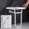 RTY-BY White Shower Chair Wall Mount - Folding Bathroom Stools and Seat Fold-Up - Bath Bench Adults, Elderly, Disabled Bathing Aid Home Sauna Room Use, 200kg Capacity view 3