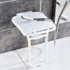 RTY-BY White Shower Chair Wall Mount - Folding Bathroom Stools and Seat Fold-Up - Bath Bench Adults, Elderly, Disabled Bathing Aid Home Sauna Room Use, 200kg Capacity view 4