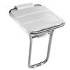 RTY-BY Wtite Shower Stool Wall-Mount Fold-up Seat | Bath Stool for Showering | Bathroom Chairs with Legs for Elderly Disabled Disability, Stainless Steel Frame view 1
