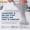 Pembrook 6 Pairs Diabetic Socks with Grippers for Men & Women - 12 Colors Neuropathy Socks for Women | Edema view 2
