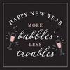 Design Design Merry Christmas Classic Script Beverage Napkin, Multicolor (More Bubbles Less Troubles) view 1