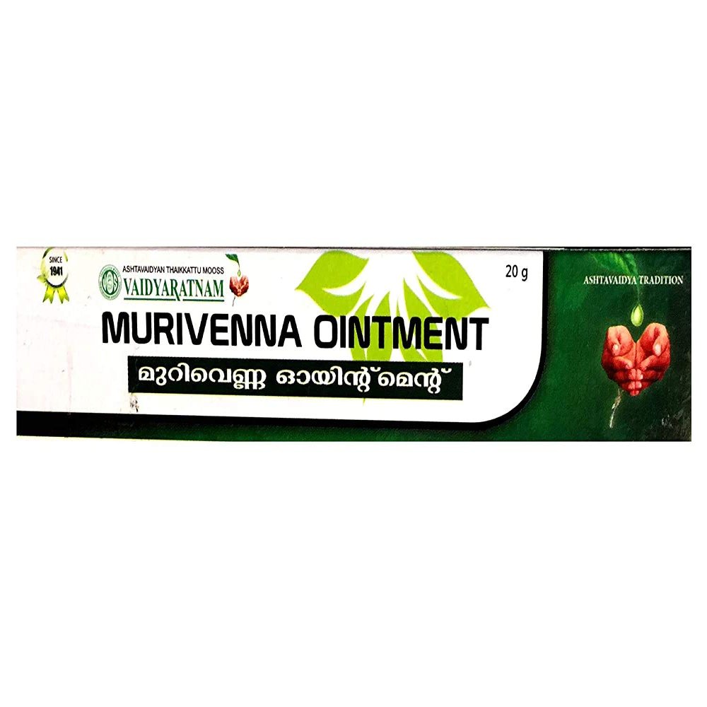 Vaidyaratnam Murivenna Ointment 20gram (Pack of 4)| Ayurvedic Products | Ayurveda Products | Vaidyaratnam Products