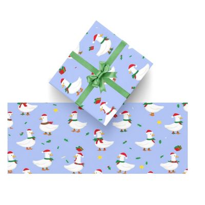 CUXWEOT Gift Wrapping Paper Roll Christmas Duck for Christmas,Birthday,Holiday,Wedding,Baby Gifts Packing - 3Rolls - 58inch x 23inch Per Roll