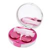 Honbay Fashion Marble Contact Lens Case Portable Contact Lens Box Kit with Mirror (Round) (Rose Red) view 1
