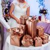 MIAHART 50 Sheets Rose Gold Tissue Paper Bulk 20X14 Inch Gift Wrap Paper Bulk Gift Wrapping Accessory Wrap for Wedding Birthday Party Favor Decor DIY Fringes Shredded Fill Confetti (Rose Gold) view 4