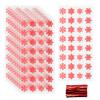 100 Pieces Christmas Treat Candy Bags,Clear Snowflake Cellophane Bags with Twist Ties for Christmas Holiday Party Goody Supplies (Red) view 1
