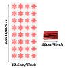 100 Pieces Christmas Treat Candy Bags,Clear Snowflake Cellophane Bags with Twist Ties for Christmas Holiday Party Goody Supplies (Red) view 2