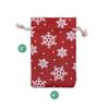 12-Pack 4x6 Reusable Red Jute Burlap Gift Bags w. Drawstrings (Snowflakes, Small) - for Presents, Party Favors, Retail, Samples by TheDisplayGuys view 2