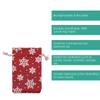 12-Pack 4x6 Reusable Red Jute Burlap Gift Bags w. Drawstrings (Snowflakes, Small) - for Presents, Party Favors, Retail, Samples by TheDisplayGuys view 4
