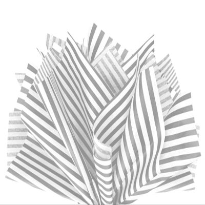 Flexicore Packaging | Metallic Silver Stripe Gift Wrap Tissue Paper | Size: 15 Inch X 20 Inch | Count: 10 Sheets | Color: Silver| DIY Craft, Art, Wrapping, Decorations