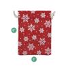 12-Pack 6x8 Reusable Red Jute Burlap Gift Bags w. Drawstrings (Snowflakes, Medium) - for Presents, Party Favors, Retail, Samples by TheDisplayGuys view 2