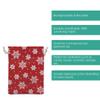 12-Pack 6x8 Reusable Red Jute Burlap Gift Bags w. Drawstrings (Snowflakes, Medium) - for Presents, Party Favors, Retail, Samples by TheDisplayGuys view 4
