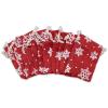 12-Pack 3x4 Reusable Red Jute Burlap Gift Bags w. Drawstrings (Snowflakes, X-Small) - for Presents, Party Favors, Retail, Samples by TheDisplayGuys view 3