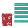 12-Pack 3x4 Reusable Red Jute Burlap Gift Bags w. Drawstrings (Snowflakes, X-Small) - for Presents, Party Favors, Retail, Samples by TheDisplayGuys view 4