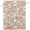 12-Pack 8x10 Reusable Jute Burlap Canvas Gift Bags w. Drawstrings (Christmas Ornaments, Large) - for Presents, Party Favors, Retail, Samples by TheDisplayGuys view 1