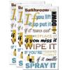 Gift Boutique 100 Bathroom Etiquette Guest Napkins 3 Ply Toilet Rules Disposable Paper Towel Pack Hand Napkin for Hostess Gifts Shower Powder Room Gym Spa Wedding Party Supplies Decorative Towels view 4