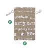 12-Pack 4x6 Reusable Jute Burlap Canvas Gift Bags w. Drawstrings (Merry Christmas, Small) - for Presents, Party Favors, Retail, Samples by TheDisplayGuys view 2