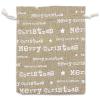 12-Pack 8x10 Reusable Jute Burlap Canvas Gift Bags w. Drawstrings (Merry Christmas, Large) - for Presents, Party Favors, Retail, Samples by TheDisplayGuys view 1