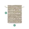12-Pack 8x10 Reusable Jute Burlap Canvas Gift Bags w. Drawstrings (Merry Christmas, Large) - for Presents, Party Favors, Retail, Samples by TheDisplayGuys view 2