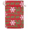 12-Pack 4x6 Reusable Red Jute Burlap Gift Bags w. Drawstrings (Christmas Letters, Small) - for Presents, Party Favors, Retail, Samples by TheDisplayGuys