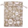12-Pack 4x6 Reusable Jute Burlap Canvas Gift Bags w. Drawstrings (Christmas Ornaments, Small) - for Presents, Party Favors, Retail, Samples by TheDisplayGuys