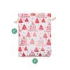 12-Pack 4x6 Reusable Cotton Canvas Muslin Gift Bags w. Drawstrings (Christmas Tree, Small) - for Presents, Party Favors, Retail, Samples by TheDisplayGuys view 2