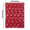 12-Pack Red Velvet Christmas Gift Bags w/Drawstring - XXLarge (Gold Stars 12x16) - garment pouches for Party Favor, Goodie by The Display Guys view 2