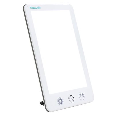 Verilux HappyLight Touch Plus - Light Therapy Lamp with 10,000 Lux, UV-Free, LED Bright White Light with Adjustable Brightness, Color, Countdown Timer, & Detachable Stand - Boost Mood, Sleep, & Focus