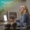 Verilux HappyLight Touch Plus - Light Therapy Lamp with 10,000 Lux, UV-Free, LED Bright White Light with Adjustable Brightness, Color, Countdown Timer, & Detachable Stand - Boost Mood, Sleep, & Focus view 2