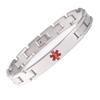 Tarring Free Engraving Medical Alert ID Bracelets for Men & Women 6.5-8.5 Inch Titanium Emergency Alert ID Bracelets for Unisex (TITANIUM-8.5") view 1