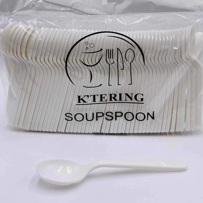 K'Tering Full Size Heavy Duty Plastic PP White Soup Spoons (1000ct)