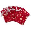 12-Pack Red Velvet Christmas Gift Bags w/Drawstring - Small (Gold Stars 3x3.5) - garment pouches for Party Favor, Goodie by The Display Guys view 3