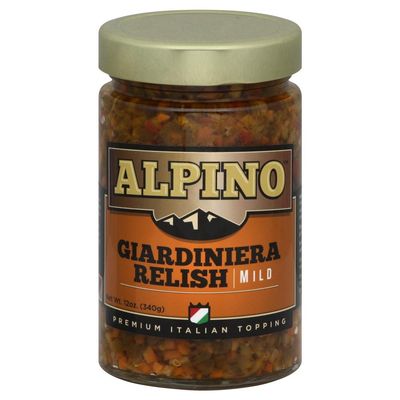 Alpino Giardiniera Relish, Mild 12.0 OZ (Pack of 6)