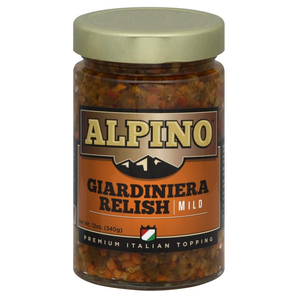Alpino Giardiniera Relish, Mild 12.0 OZ (Pack of 6)