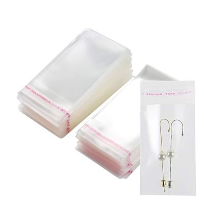 600 Pack 2" x 3" Small Thick Clear Resealable Cello Cellophane Self Adhesive Seal Bags Heavy Duty Self-Sealing OPP Poly Bag For Packing Jewelry Earrings Ring Beads Gifts