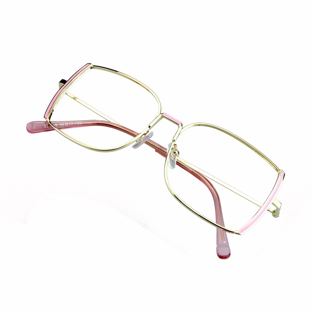 VisionGlobal Blue Light Blocking Glasses for Women, Anti Eyestrain, Computer Reading, TV Glasses, Stylish Square Frame, Anti Glare(Pink,+0.75 Magnification)