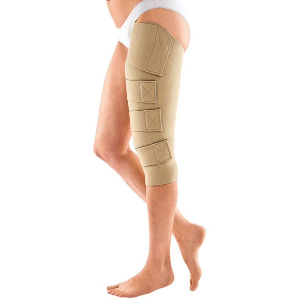 circaid juxtafit Essentials Upper Leg with Knee Short Beige Left Large