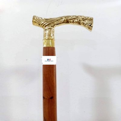 Brass Walking Sticks Vintage Look Walking Sticks Canes Vintage Style Walking Cane with Brass Handle Decorative Antique Look